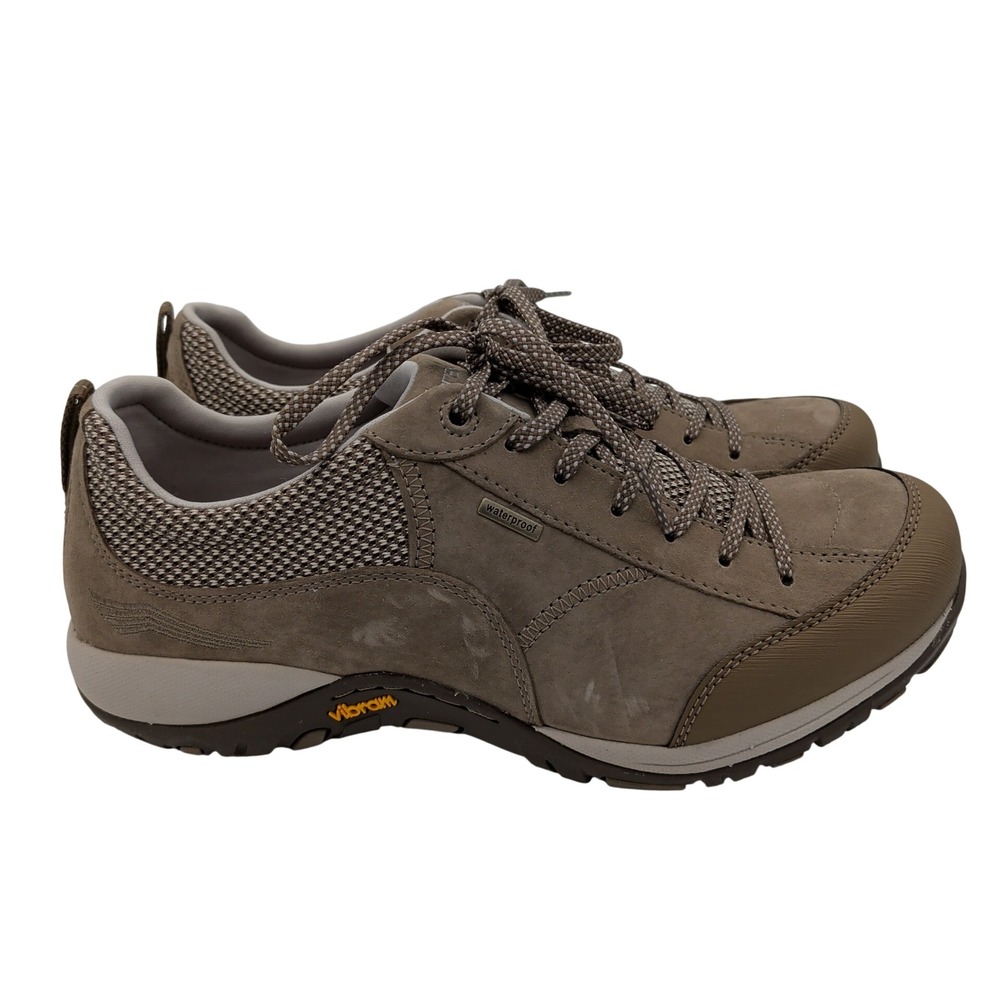 Dansko Paisley Walnut Suede Waterproof Walking Shoes Vibram Sole Womens 41